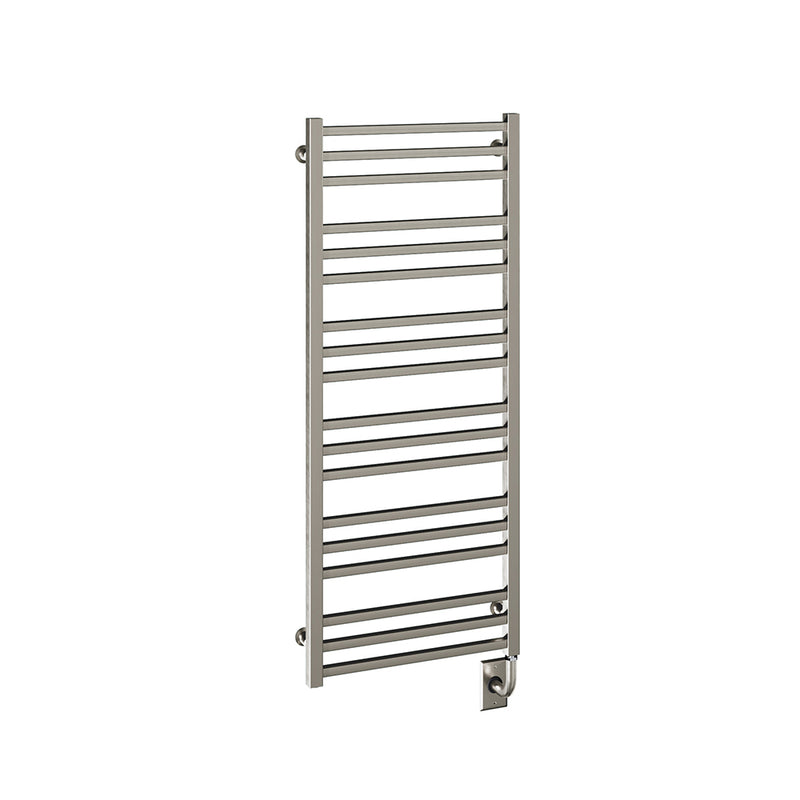 ICO Avento electric hardwired towel warmer, 19.5 x 47.5 in, Brushed Nickel