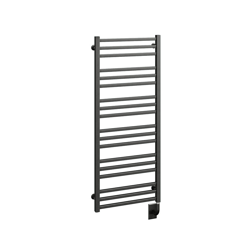 ICO Avento electric hardwired towel warmer, 19.5 x 47.5 in, Matte Black