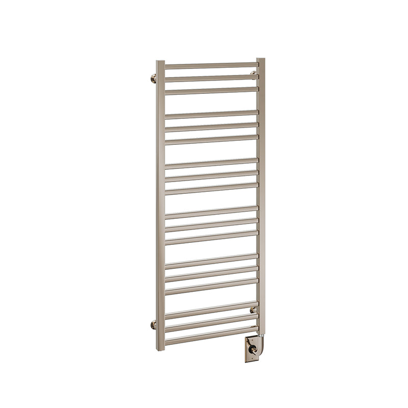 ICO Avento electric hardwired towel warmer, 19.5 x 47.5 in, Polished Nickel
