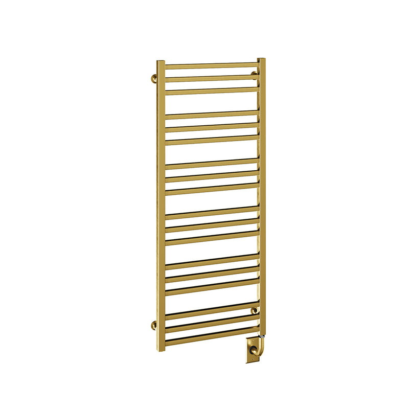 ICO Avento electric hardwired towel warmer, 19.5 x 47.5 in, Brushed Gold
