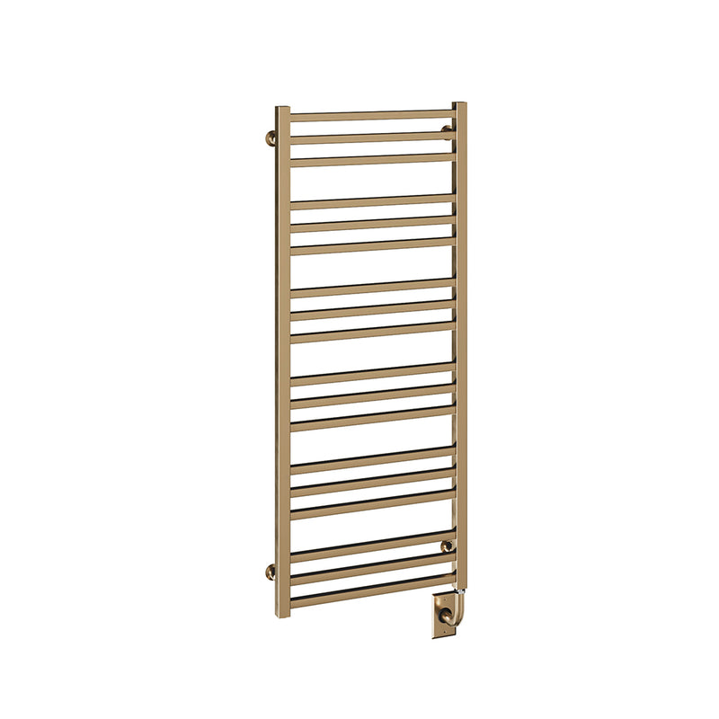 ICO Avento electric hardwired towel warmer, 19.5 x 47.5 in, Brushed Bronze