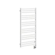 ICO Avento electric hardwired towel warmer, 23.5 x 47.5 in, Matte White