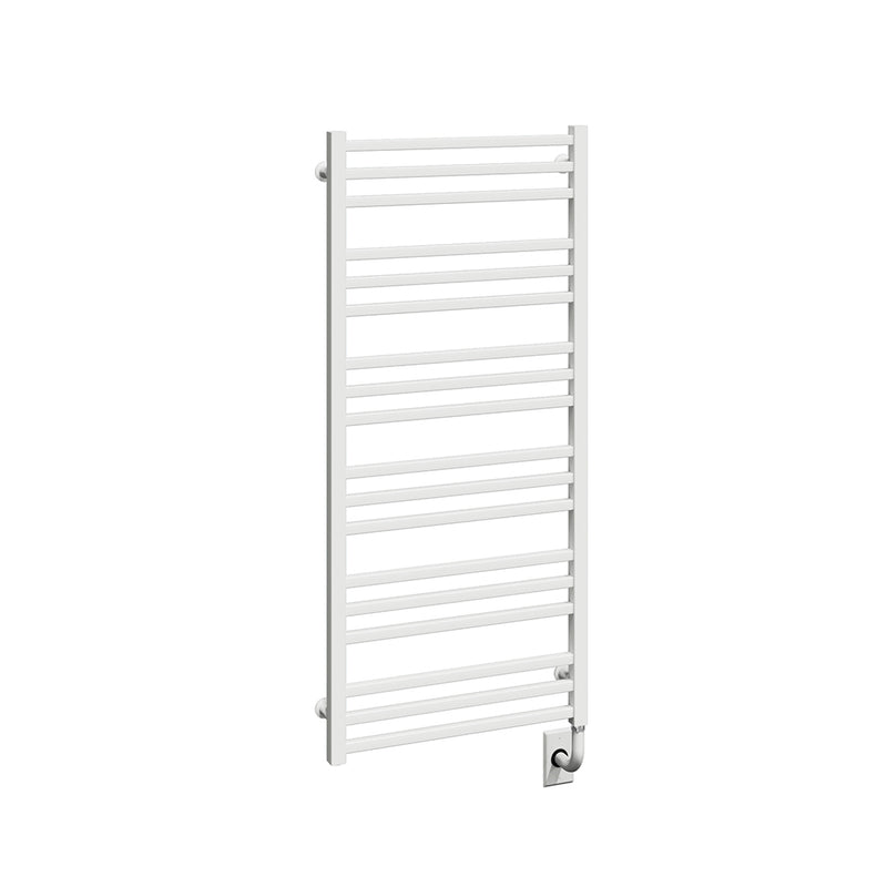 ICO Avento electric hardwired towel warmer, 23.5 x 47.5 in, Matte White