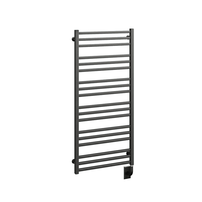 ICO Avento electric hardwired towel warmer, 23.5 x 47.5 in, Matte Black