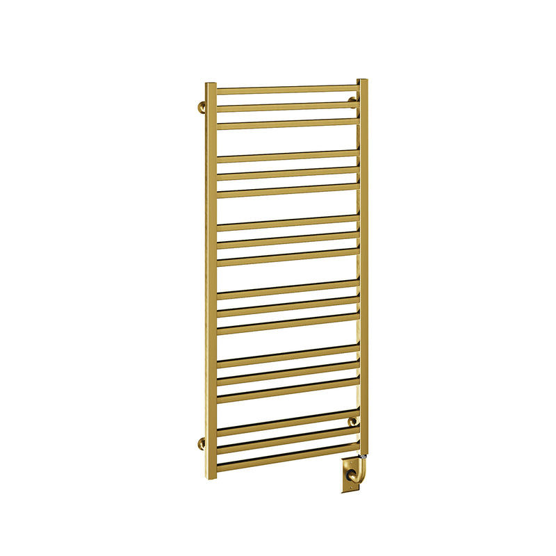 ICO Avento electric hardwired towel warmer, 23.5 x 47.5 in, Brushed Gold