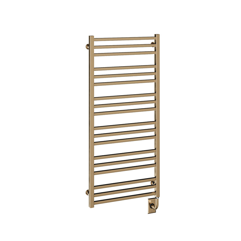 ICO Avento electric hardwired towel warmer, 23.5 x 47.5 in, Brushed Bronze