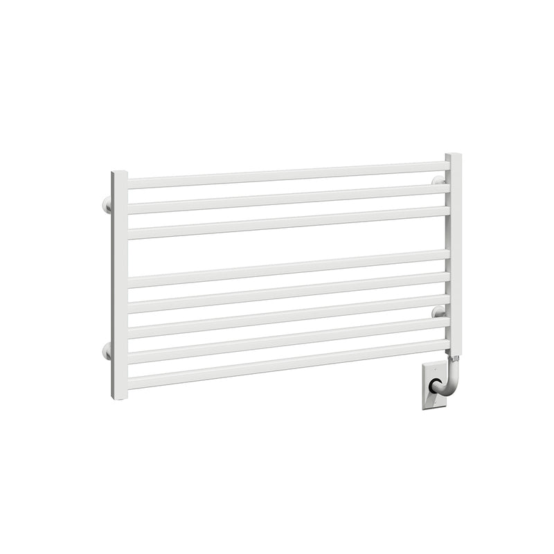 ICO Avento electric hardwired towel warmer, 35.5 x 19 in, Matte White