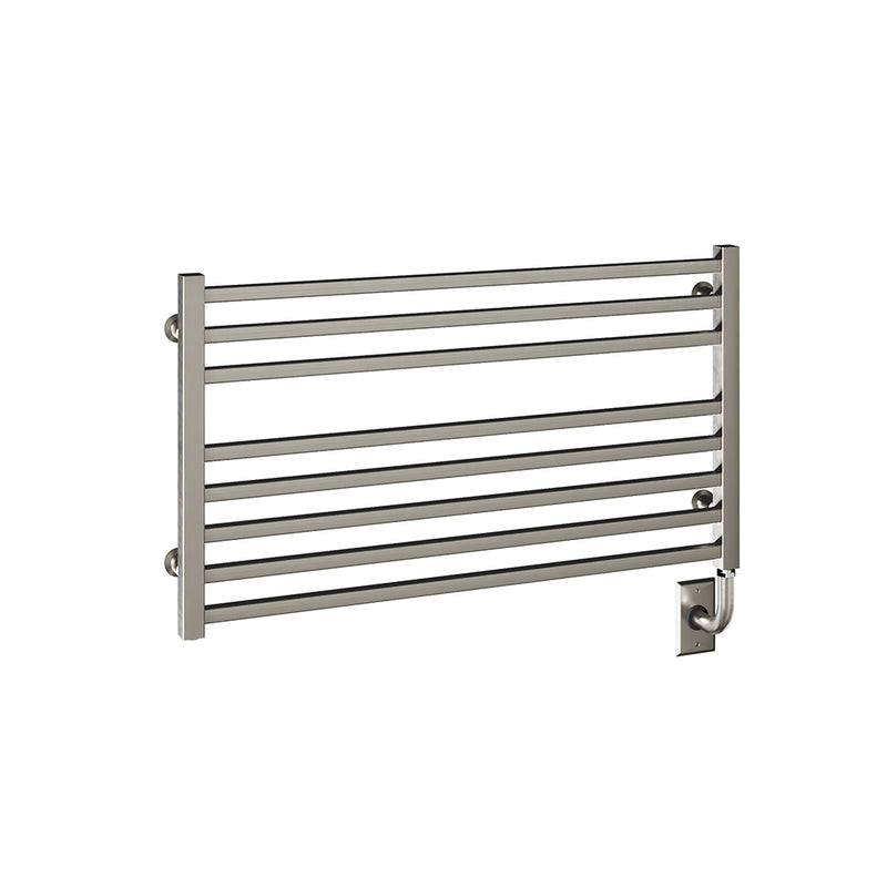 ICO Avento electric hardwired towel warmer, 35.5 x 19 in, Brushed Nickel