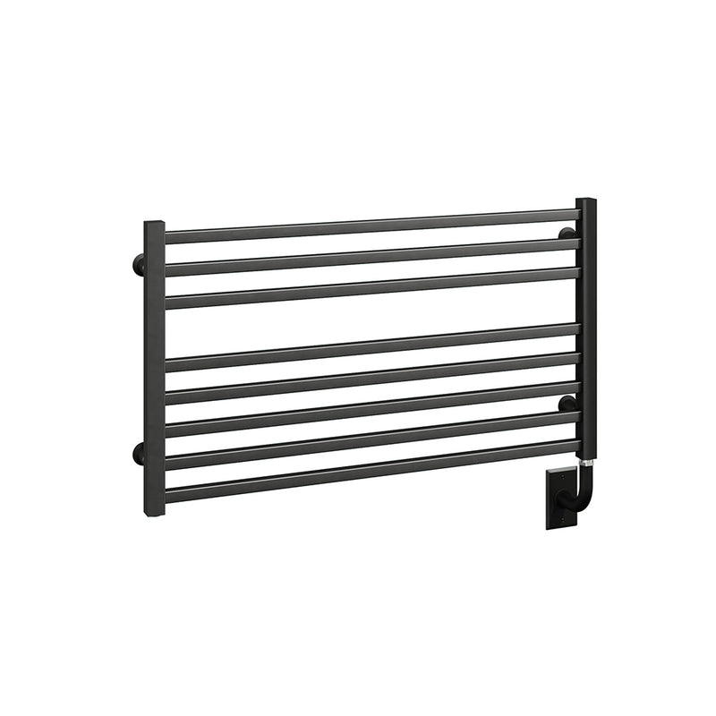 ICO Avento electric hardwired towel warmer, 35.5 x 19 in, Matte Black