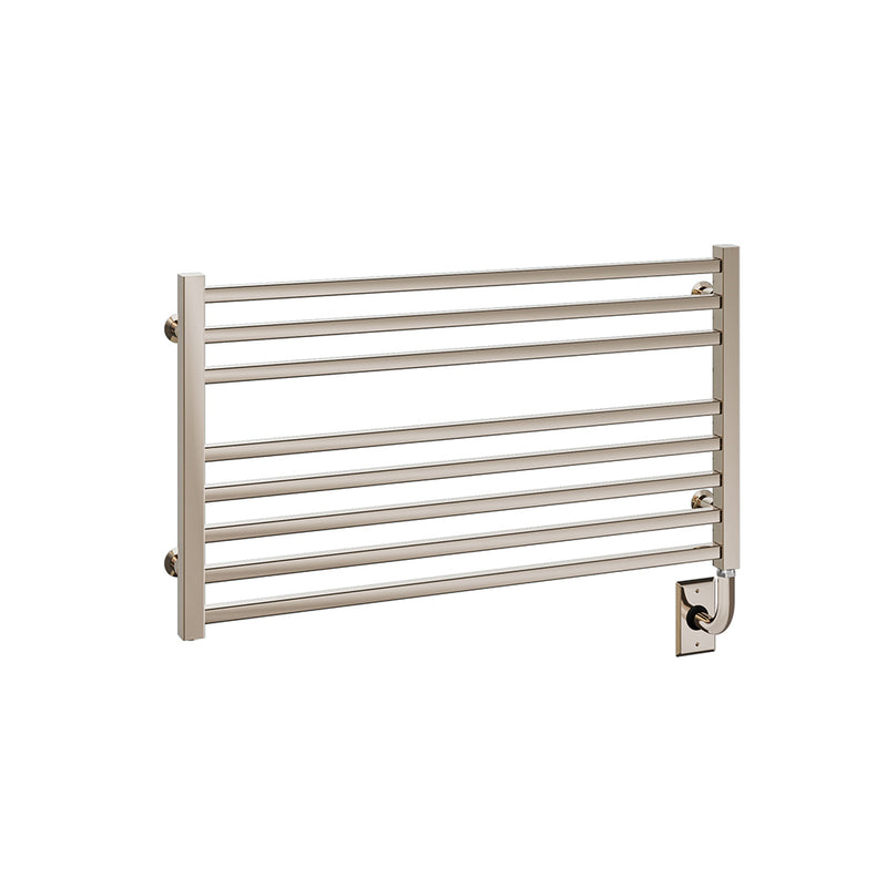 ICO Avento electric hardwired towel warmer, 35.5 x 19 in, Polished Nickel