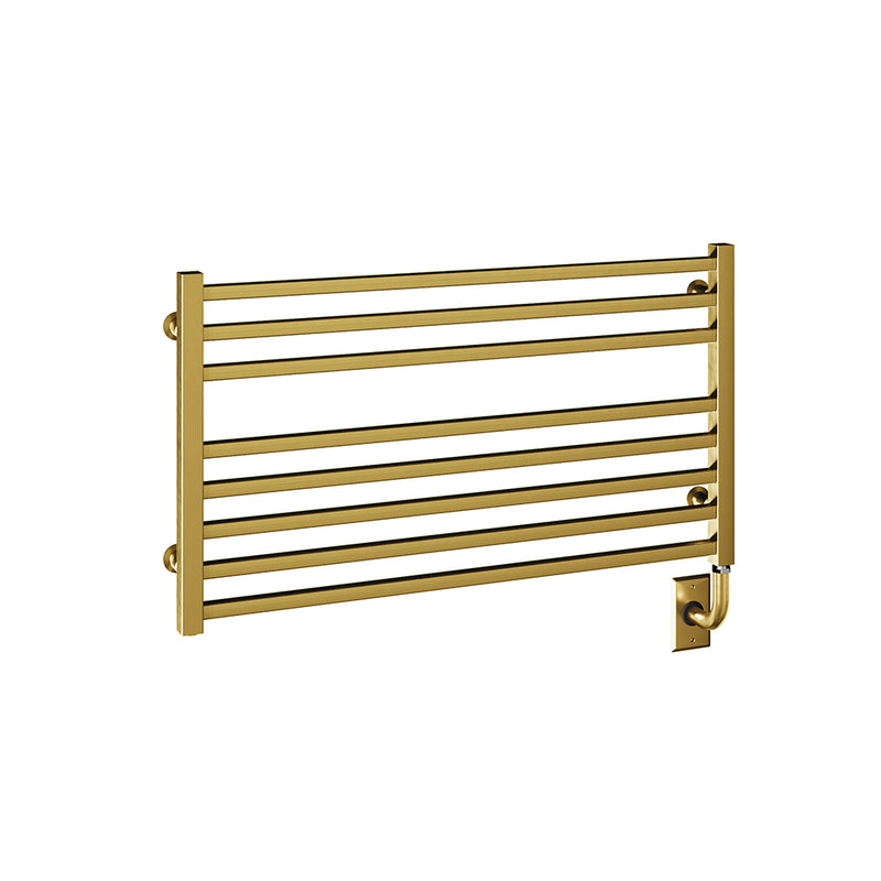 ICO Avento electric hardwired towel warmer, 35.5 x 19 in, Brushed Gold