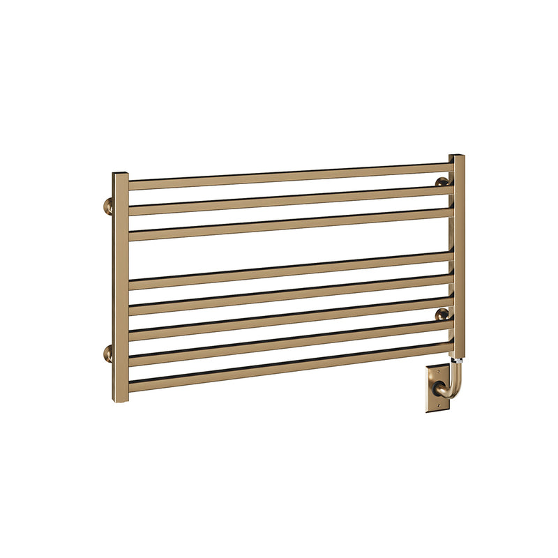 ICO Avento electric hardwired towel warmer, 35.5 x 19 in, Brushed Bronze