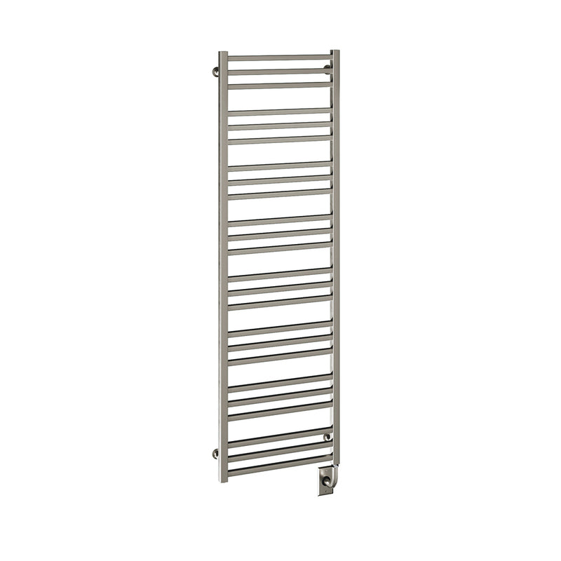 ICO Avento electric hardwired towel warmer, 19.5 x 64 in, Brushed Nickel