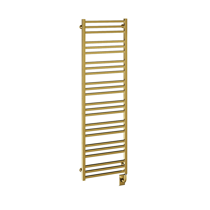 ICO Avento electric hardwired towel warmer, 19.5 x 64 in, Brushed Gold