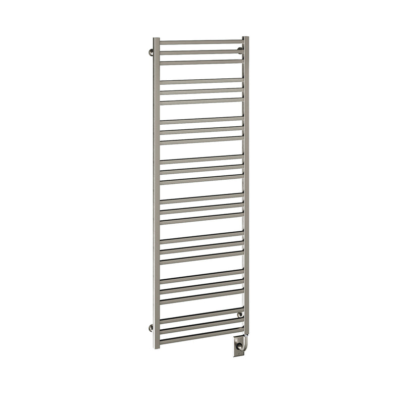 ICO Avento electric hardwired towel warmer, 23.5 x 64 in, Brushed Nickel