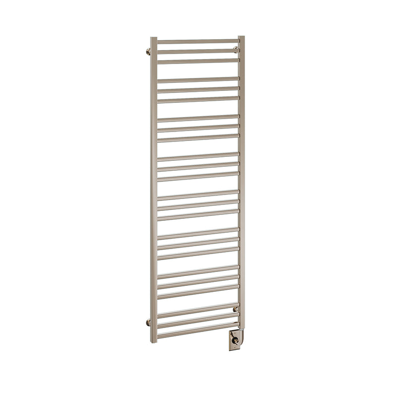 ICO Avento electric hardwired towel warmer, 23.5 x 64 in, Polished Nickel