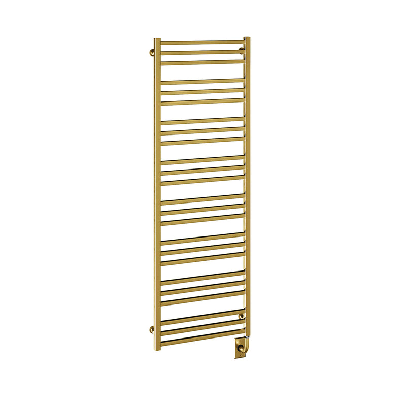 ICO Avento electric hardwired towel warmer, 23.5 x 64 in, Brushed Gold