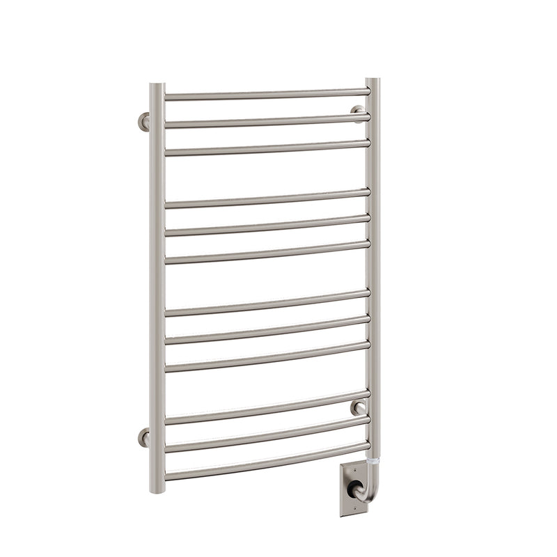 ICO Laveno electric hardwired towel warmer, 19.5 x 31 in, Brushed Nickel