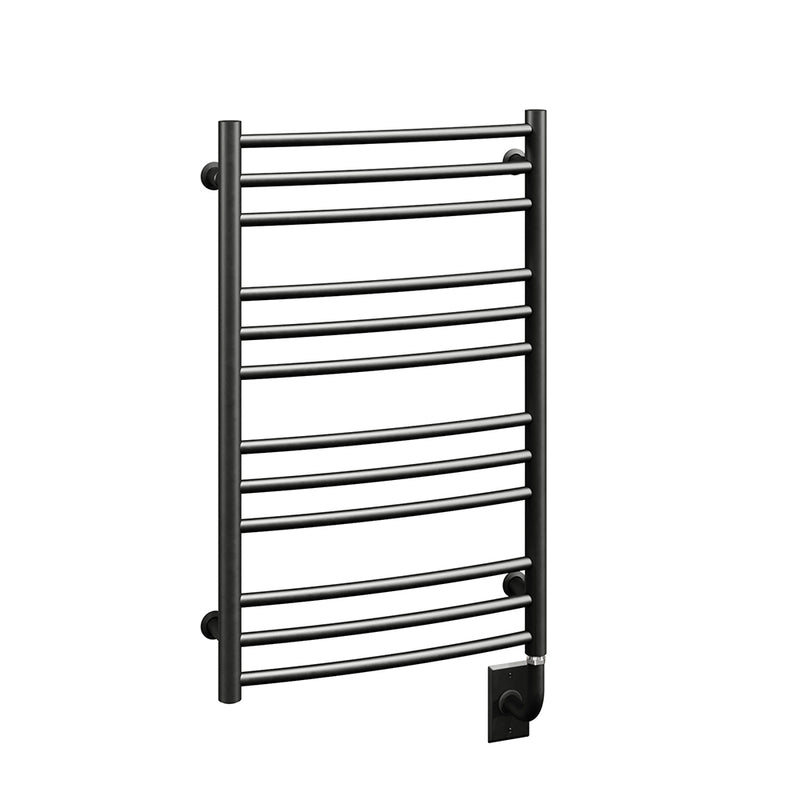 ICO Laveno electric hardwired towel warmer, 19.5 x 31 in, Matte Black