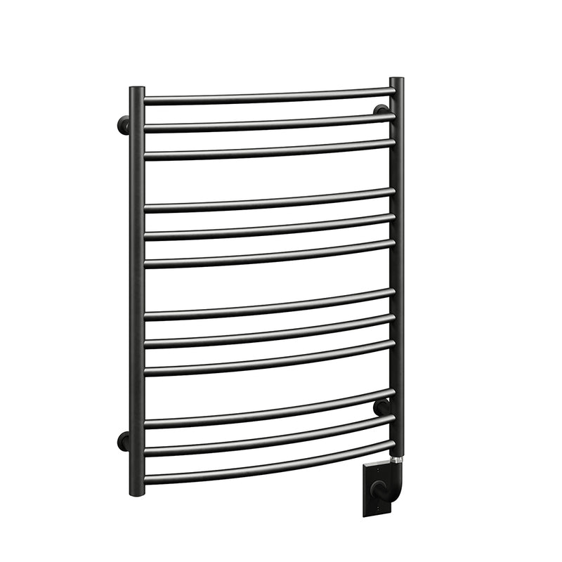 ICO Laveno electric hardwired towel warmer, 23.5 x 31 in, Matte Black