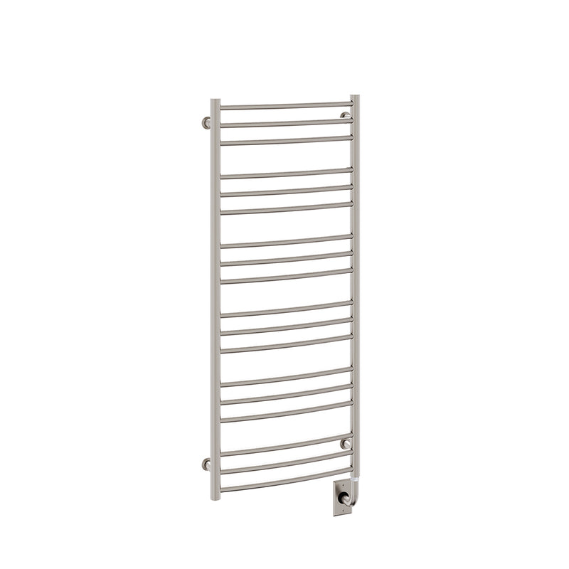 ICO Laveno electric hardwired towel warmer, 19.5 x 47.5 in, Brushed Nickel