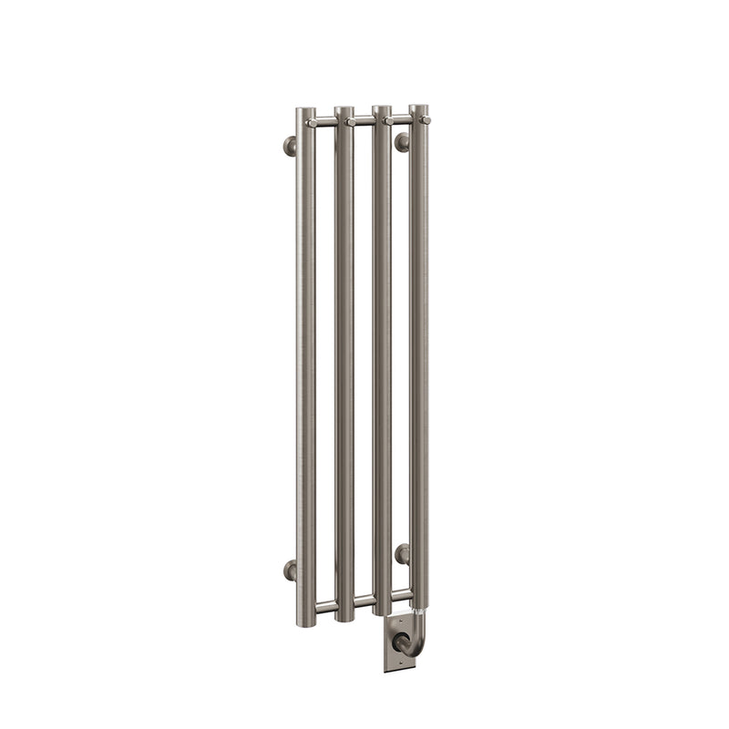 ICO Rosendal electric hardwired towel warmer, 10.5 x 37.5 in, Brushed Nickel