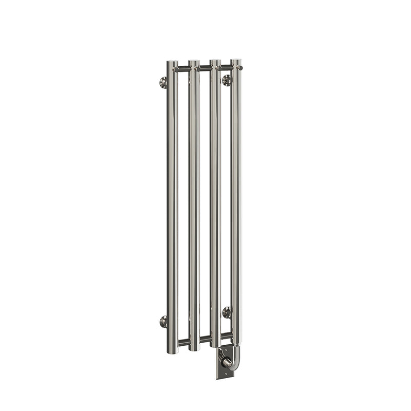 ICO Rosendal electric hardwired towel warmer, 10.5 x 37.5 in, Polished Nickel