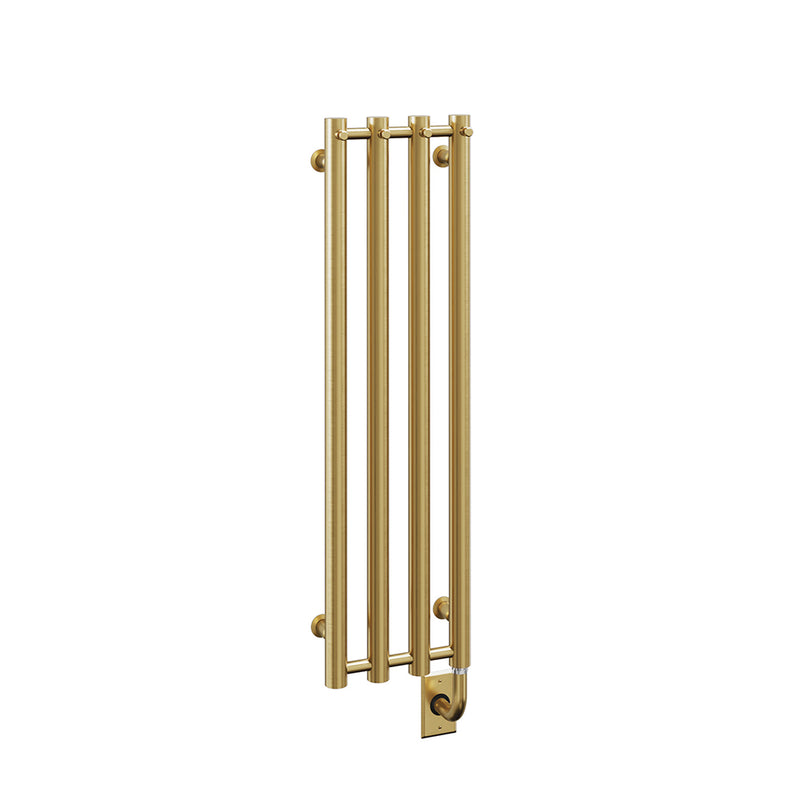 ICO Rosendal electric hardwired towel warmer, 10.5 x 37.5 in, Brushed Gold