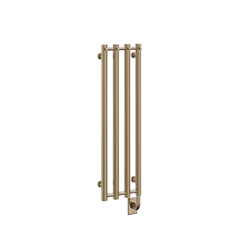ICO Rosendal electric hardwired towel warmer, 10.5 x 37.5 in, Brushed Bronze