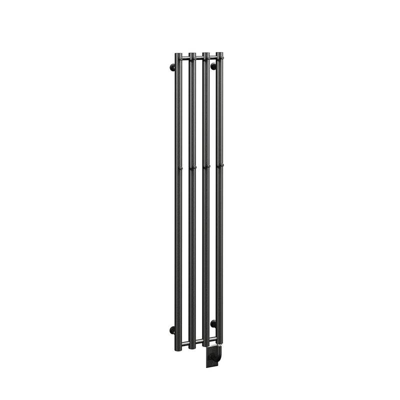 ICO Rosendal electric hardwired towel warmer, 10.5 x 59 in, Matte Black