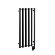 ICO Rosendal electric hardwired towel warmer, 16.5 x 37.5 in, Matte Black