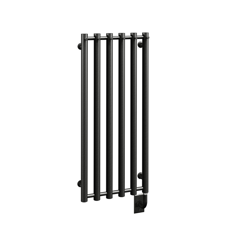 ICO Rosendal electric hardwired towel warmer, 16.5 x 37.5 in, Matte Black