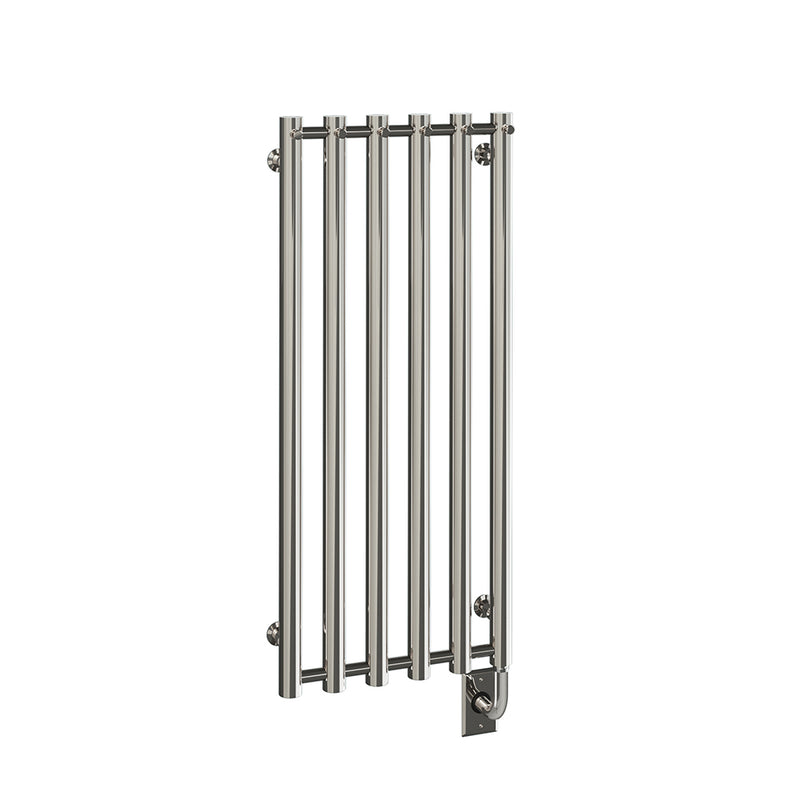 ICO Rosendal electric hardwired towel warmer, 16.5 x 37.5 in, Polished Nickel