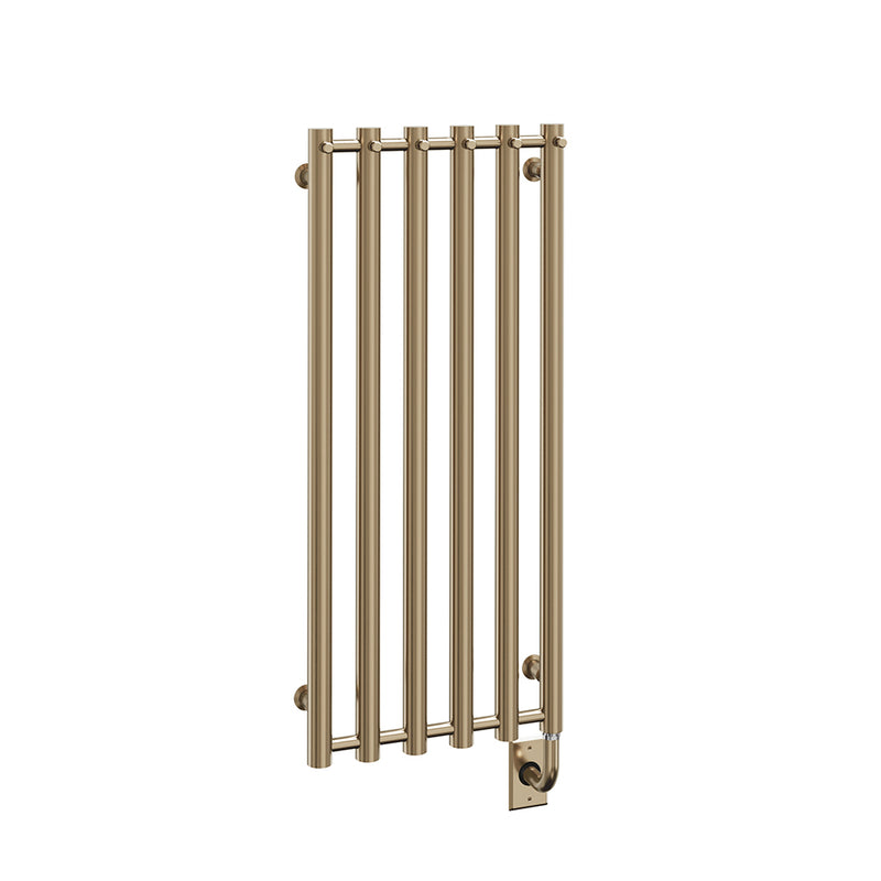 ICO Rosendal electric hardwired towel warmer, 16.5 x 37.5 in, Brushed Bronze