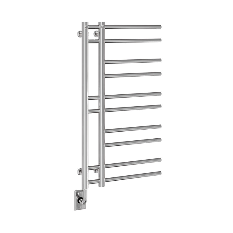 ICO Ortona electric hardwired towel warmer, 19.5 x 37 in, Chrome