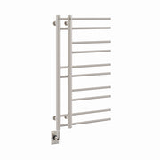 ICO Ortona electric hardwired towel warmer, 19.5 x 37 in, Brushed Nickel