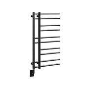 ICO Ortona electric hardwired towel warmer, 19.5 x 37 in, Matte Black