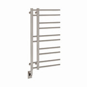 ICO Ortona electric hardwired towel warmer, 19.5 x 37 in, Polished Nickel