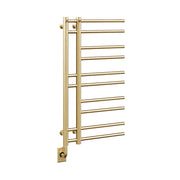ICO Ortona electric hardwired towel warmer, 19.5 x 37 in, Brushed Gold
