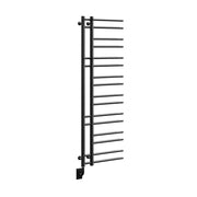 ICO Ortona electric hardwired towel warmer, 19.5 x 60.5 in, Matte Black
