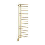 ICO Ortona electric hardwired towel warmer, 19.5 x 60.5 in, Brushed Gold