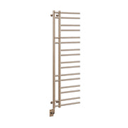 ICO Ortona electric hardwired towel warmer, 19.5 x 60.5 in, Brushed Bronze