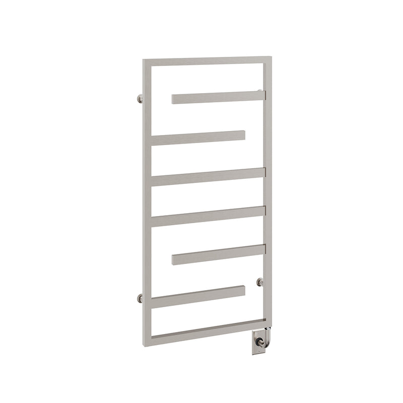 ICO Vasto electric hardwired towel warmer, 23.5 x 47.5 in, Brushed Nickel
