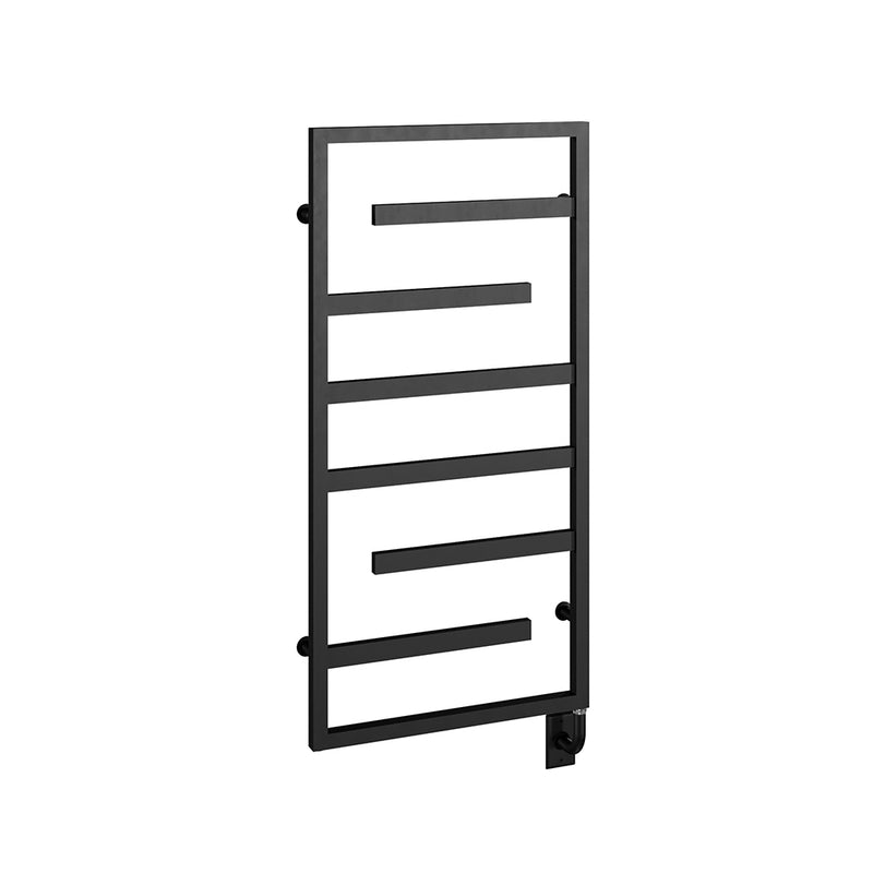 ICO Vasto electric hardwired towel warmer, 23.5 x 47.5 in, Matte Black
