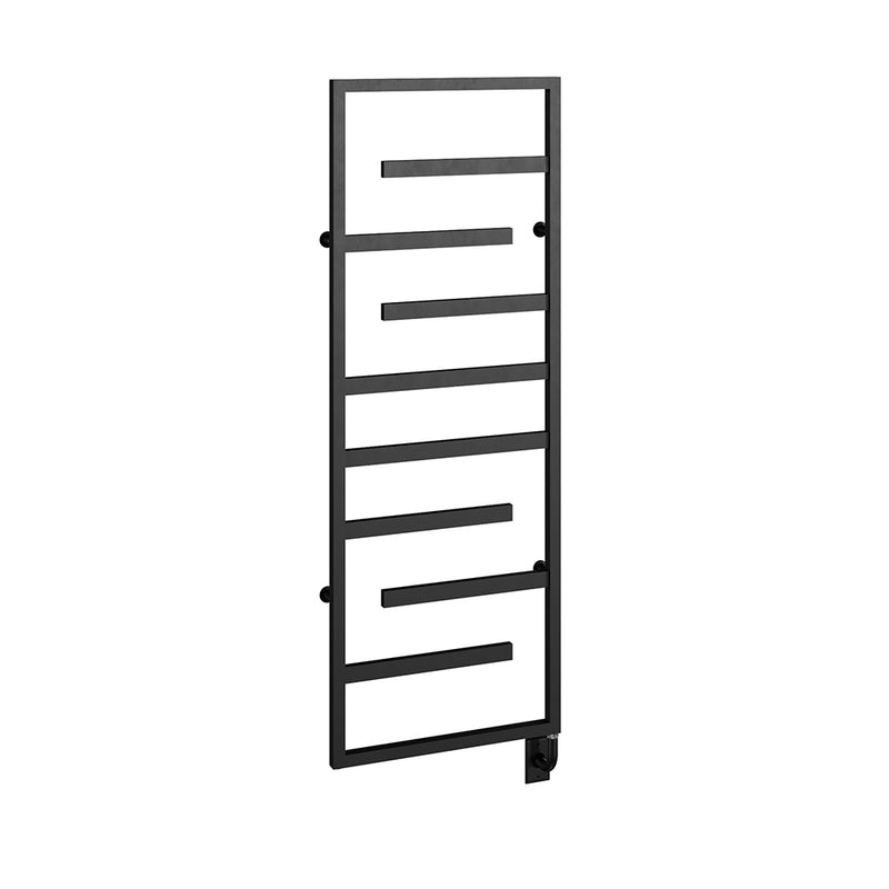 ICO Vasto electric hardwired towel warmer, 23.5 x 64 in, Matte Black