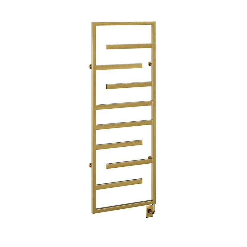 ICO Vasto electric hardwired towel warmer, 23.5 x 64 in, Brushed Gold