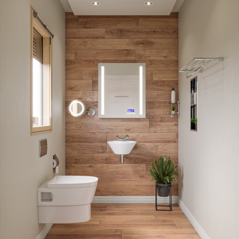 EAGO WD332 Modern Wall-Mounted Dual Flush White Ceramic Toilet