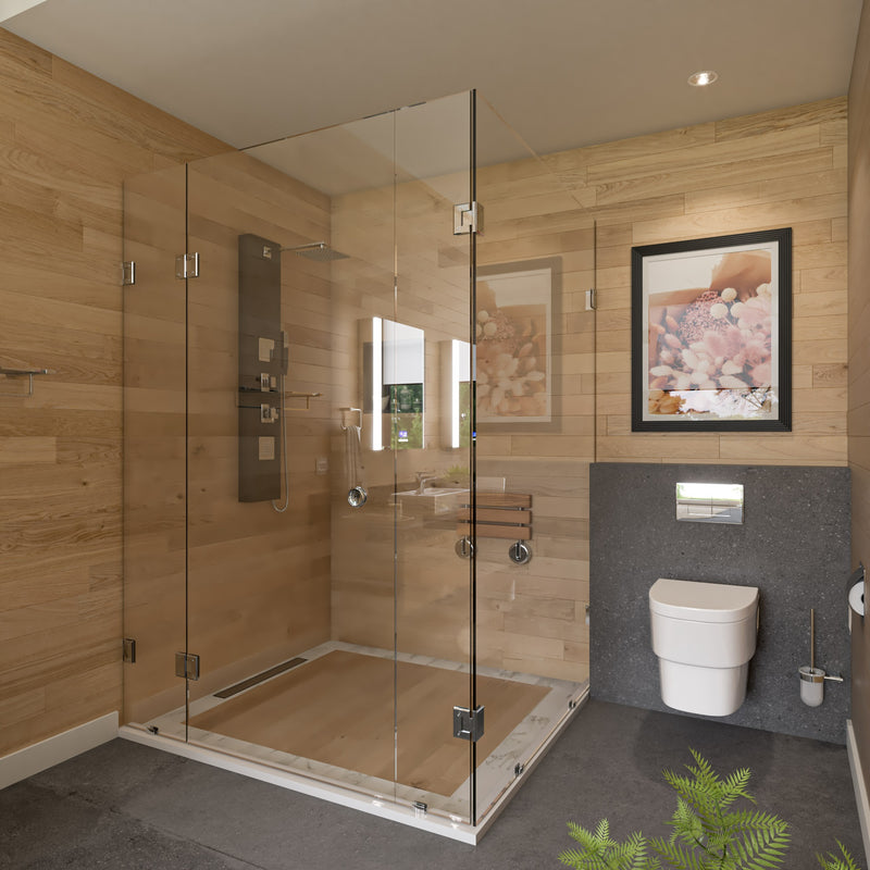 EAGO WD332 Modern Wall-Mounted Dual Flush White Ceramic Toilet