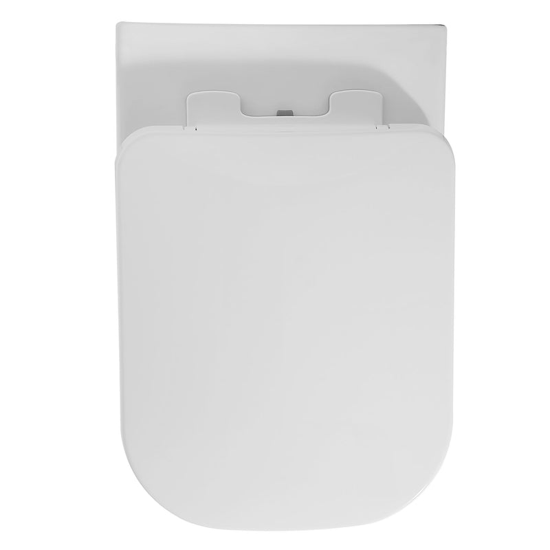 EAGO WD390 Modern Wall-Mounted Dual Flush White Ceramic Toilet WD390