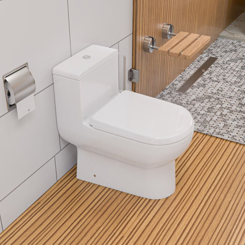WHITEHAUS COLLECTION Magic Flush Eco-Friendly One-Piece Toilet Elongated WHMFL3351-EB